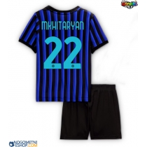 Otroški Nogometni dresi Inter Milan Henrikh Mkhitaryan #22 Domači 2025-26 Kratek Rokav (+ Kratke hlače)